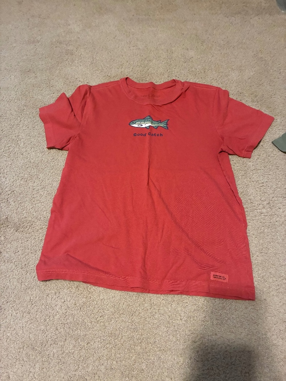 Red Life is Good Tee Size Medium